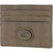 Lacoste Leren Kaarthouder Nomogramme Cc Holder Viennois Taupe
