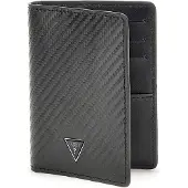GUESS Leren Kaarthoes Mito Card Holder Black Zwart