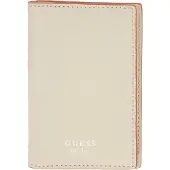 GUESS Leren Kaarthoes Card Holder Lamb Beige