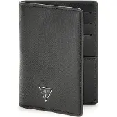 GUESS Leren Kaarthoes Mito Card Holder Black Zwart