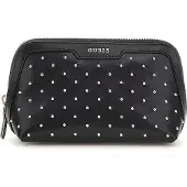 GUESS Leren Utensil zak Beauty Case Black Zwart