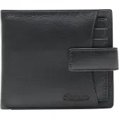 Esquire Leren Portemonnee Kaarthouder RFID Wallet Black Zwart