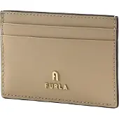 Furla Leren Kaarthouder Camelia Card Case Grano Beige