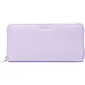 Esquire Leren Portemonnee Viktoria Zip Around Wallet Lilac Paars