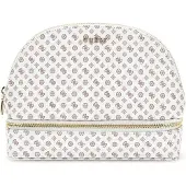 GUESS Utensil zak Dome Cosmetic Pouch White Logo Multi Wit