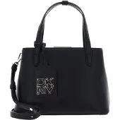DKNY Leren Handtas Schoudertas Milan TBD Hand Bag Blk / Gold Zwart