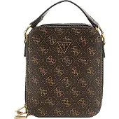 GUESS schoudertas Torino Crossbody Bag Brown / Ochre donkerbruin