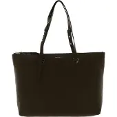 Coccinelle Leren Schoudertas Lea Large Shoulderbag Loden Kaki