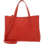 Coccinelle Leren Handtas Schoudertas Swap Handbag Grained Leather Tangerine Oranje