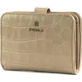 Furla Leren Portemonnee Camelia Compact Wallet Greige Lichtbruin