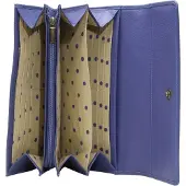 Esquire Leren portemonnee Peru Ladies Purse Night Blue blauw