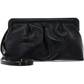 Coccinelle Leren Schoudertas Diletta Rock Handbag Craquele Leather Noir Zwart