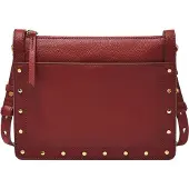 Fossil Leren Schoudertas Taryn Crossbody Bag Scarlet Wijnrood