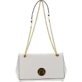 Coccinelle Leren Schoudertas Liya Shoulder Bag Coconut Milk Crème