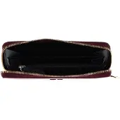 DKNY Leren Portemonnee Milan Tie Zip Around Wallet Burgundy Wijnrood