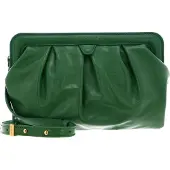 Coccinelle Leren Schoudertas Diletta Rock Handbag Craquele Leather Peppermint Groene