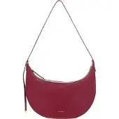 Coccinelle Leren Schoudertas Gleen Handbag Grained Leather Garnet Red Wijnrood
