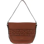Coccinelle Leren Schoudertas Avondtas Gitane Suede Crossbody Bag Caramel Bruine