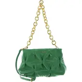 Coccinelle Leren Schoudertas Handtas Ophelie Goodie Rock Handbag Craquele Leather Peppermint Groene