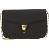 Coccinelle Leren Schoudertas Beat Soft Crossbody Bark Groen