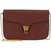 Coccinelle Leren Schoudertas Beat Soft Crossbody Brule Bruine