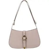 Coccinelle Leren Schoudertas Magalu Handbag Grained Leather Powder Pink Lichtgrijs