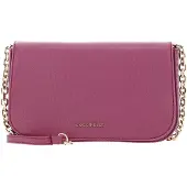 Coccinelle Leren Schoudertas Cloud Mini Bag Textured Leather Pulp Pink Paars