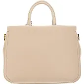 Coccinelle Leren Handtas Schoudertas Blue Handbag Toasted Beige