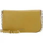 Coccinelle Leren Schoudertas Cloud Mini Bag Textured Leather Citronella Mosterdgeel