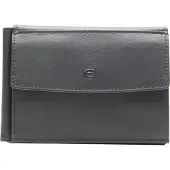 Esquire Leer portemonnee Logo Clip Wallet Black zwart