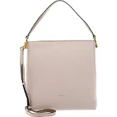 Coccinelle Leren Handtas Schoudertas Liya Handbag Creamy P. / Toast Roze