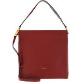 Coccinelle Leren Handtas Schoudertas Liya Handbag Acero / Carruba Donkerrood