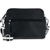 Bruno Banani Leren Schoudertas Crossbody Bag Black Zwart