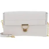Coccinelle Leren Schoudertas Arlettis Handbag Lambskin White Crème