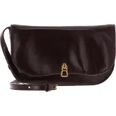 Coccinelle Leren Schoudertas Magie Rock Mini Bag Darkbrown Donkerbruin