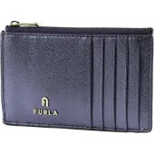 Furla Leren Kaarthouder Camelia Zipped Card Case Vibe Paars