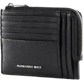 Mandarina Duck Leren Kaarthouder Mellow Urban Wallet Nero Zwart
