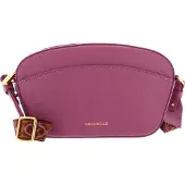 Coccinelle Leren Schoudertas Enchanteuse Mini Bag Grained Leather Pulp Pink Paars