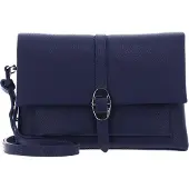 Coccinelle Leren Schoudertas Dorian Handbag Grained Leather Royal Blue Blauw
