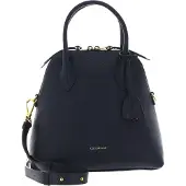 Coccinelle Leren Handtas Schoudertas Gladys Handbag Midnight Blue Donkerblauw