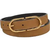 Fossil Riem Double D-Link Belt W85 Camel Lichtbruin