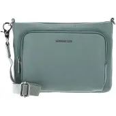 Mandarina Duck Leren Schoudertas Mellow Leather Crossover Bag Iceberg Green Mintgroen
