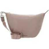 Mandarina Duck Leren Schoudertas Mellow Leather Hobo Bag Warm Taupe