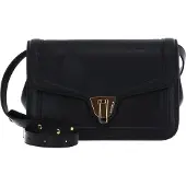 Coccinelle Leren Schoudertas Marvin Twist Textured Handbag Noir Zwart