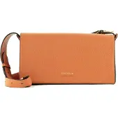 Coccinelle Leren Schoudertas Josephine Shoulder Bag Chestnut Bruine