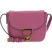 Coccinelle Leren Schoudertas Arlettis Handbag Grained Leather Pulp Pink Paars