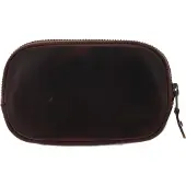 Buckle & Seam Leren utensil zak Robin Leather Bag Brown donkerbruin