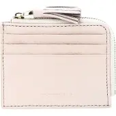 Coccinelle Leren Kaarthoes Tassel Credit Card Holder Creamy Pink Roze
