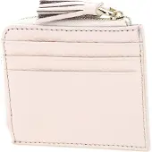 Coccinelle Leren Kaarthoes Tassel Credit Card Holder Creamy Pink Roze