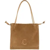 Coccinelle Leren Schoudertas Dulse Suede Handbag Skin / Skin Lichtbruin